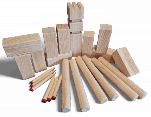 komplette Kubb Set Gummibaum Größe L - 1