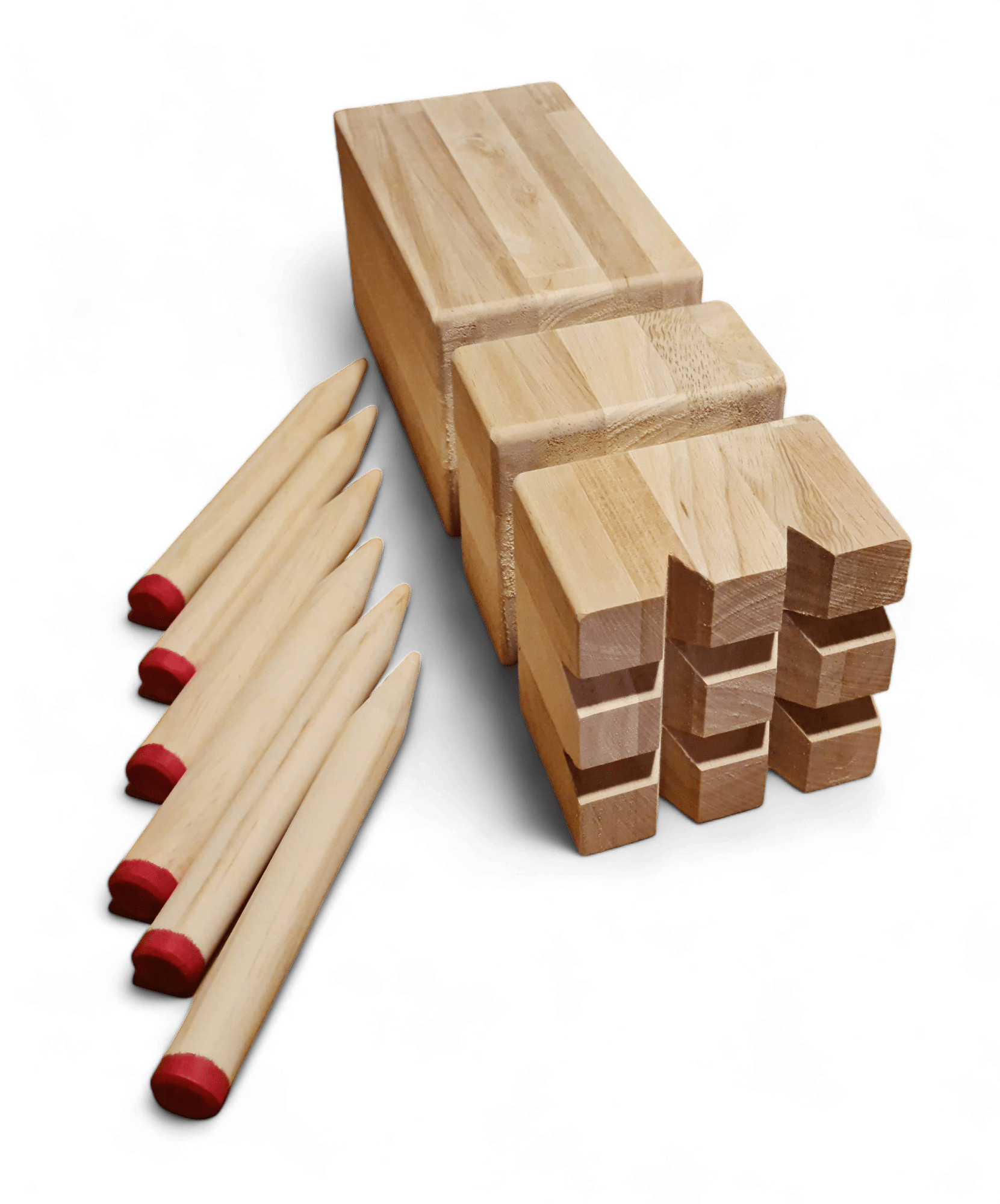 Fotostrecke Kubb-Sets König und Markierungen von Gummibaum XXL